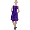 Pattern Texture Purple Knee Length Skater Dress View2