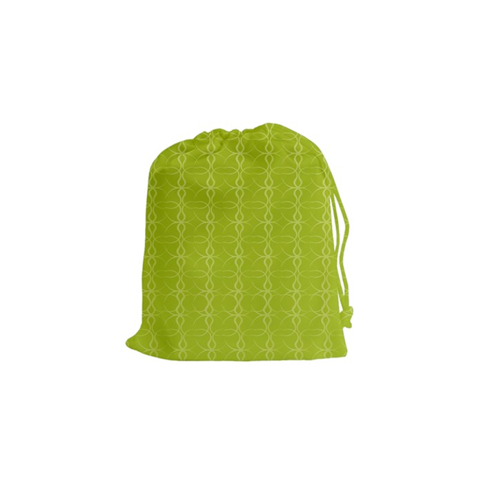 Background Texture Pattern Green Drawstring Pouch (Small)