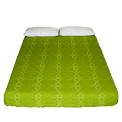 Background Texture Pattern Green Fitted Sheet (california King Size)