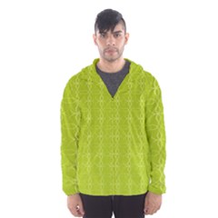 Background Texture Pattern Green Men s Hooded Windbreaker