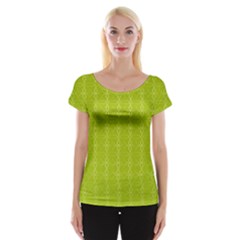 Background Texture Pattern Green Cap Sleeve Top by HermanTelo