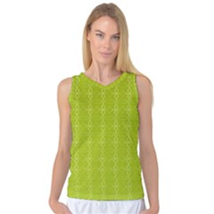 Background Texture Pattern Green Women s Basketball Tank Top