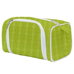 Background Texture Pattern Green Toiletries Pouch by HermanTelo