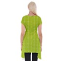 Background Texture Pattern Green Short Sleeve Side Drop Tunic View2