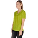 Background Texture Pattern Green Women s V-Neck Scrub Top View2