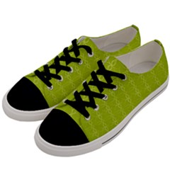 Background Texture Pattern Green Men s Low Top Canvas Sneakers