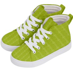 Background Texture Pattern Green Kids  Hi-top Skate Sneakers by HermanTelo