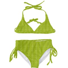 Background Texture Pattern Green Kids  Classic Bikini Set