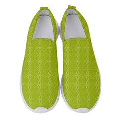 Background Texture Pattern Green Women s Slip On Sneakers by HermanTelo