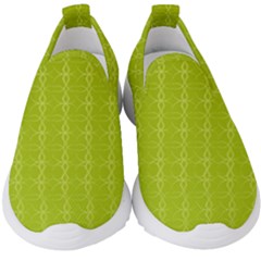 Background Texture Pattern Green Kids  Slip On Sneakers by HermanTelo