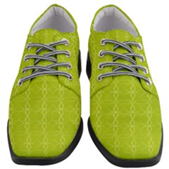 Background Texture Pattern Green Women Heeled Oxford Shoes