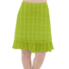 Background Texture Pattern Green Fishtail Chiffon Skirt by HermanTelo