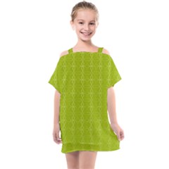 Background Texture Pattern Green Kids  One Piece Chiffon Dress by HermanTelo