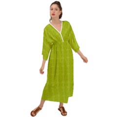 Background Texture Pattern Green Grecian Style  Maxi Dress