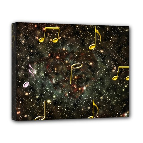 Music Clef Musical Note Background Deluxe Canvas 20  X 16  (stretched)