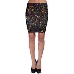 Music Clef Musical Note Background Bodycon Skirt by HermanTelo