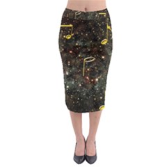 Music Clef Musical Note Background Midi Pencil Skirt by HermanTelo