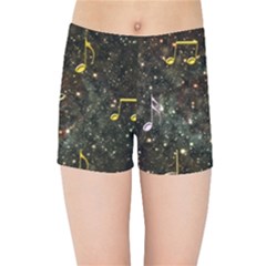 Music Clef Musical Note Background Kids  Sports Shorts by HermanTelo