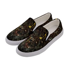 Music Clef Musical Note Background Women s Canvas Slip Ons by HermanTelo