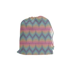 Pattern Background Texture Colorful Drawstring Pouch (medium) by HermanTelo