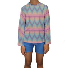 Pattern Background Texture Colorful Kids  Long Sleeve Swimwear