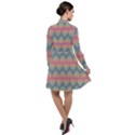 Pattern Background Texture Colorful Long Sleeve Chiffon Shirt Dress View2