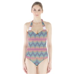 Pattern Background Texture Colorful Halter Swimsuit