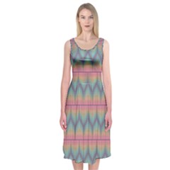 Pattern Background Texture Colorful Midi Sleeveless Dress