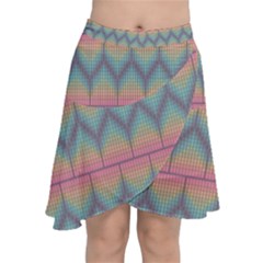 Pattern Background Texture Colorful Chiffon Wrap Front Skirt by HermanTelo