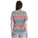 Pattern Background Texture Colorful V-Neck Flutter Sleeve Top View2