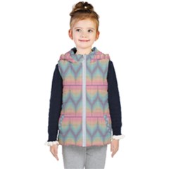 Pattern Background Texture Colorful Kids  Hooded Puffer Vest