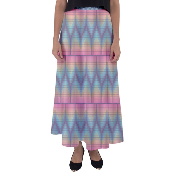 Pattern Background Texture Colorful Flared Maxi Skirt