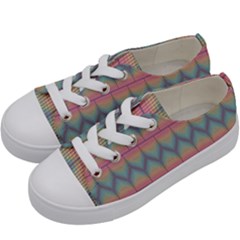 Pattern Background Texture Colorful Kids  Low Top Canvas Sneakers