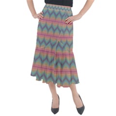 Pattern Background Texture Colorful Midi Mermaid Skirt