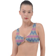 Pattern Background Texture Colorful Ring Detail Bikini Top