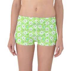 Zephyranthes Candida White Flowers Boyleg Bikini Bottoms