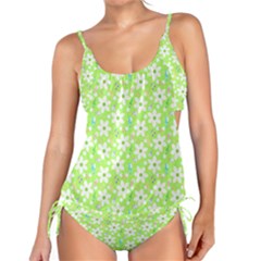 Zephyranthes Candida White Flowers Tankini Set