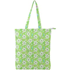 Zephyranthes Candida White Flowers Double Zip Up Tote Bag