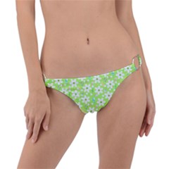 Zephyranthes Candida White Flowers Ring Detail Bikini Bottom