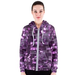 Background Wall Light Glow Women s Zipper Hoodie