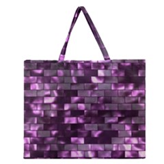 Background Wall Light Glow Zipper Large Tote Bag