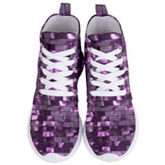 Background Wall Light Glow Women s Lightweight High Top Sneakers