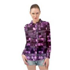 Background Wall Light Glow Long Sleeve Chiffon Shirt