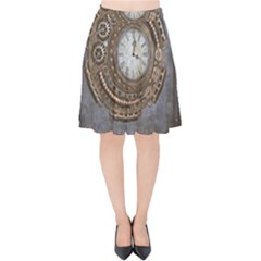 Elegant Steampunk Design Velvet High Waist Skirt by FantasyWorld7