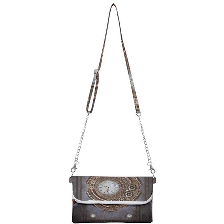 Elegant Steampunk Design Mini Crossbody Handbag