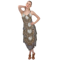 Elegant Steampunk Design Layered Bottom Dress