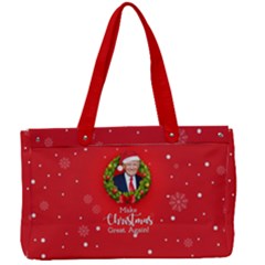 Make Christmas Great Again With Trump Face Maga Canvas Work Bag by snek