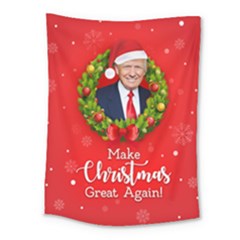 Make Christmas Great Again With Trump Face Maga Medium Tapestry by snek