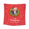 Make Christmas Great Again with Trump Face MAGA Square Tapestry (Small) View1