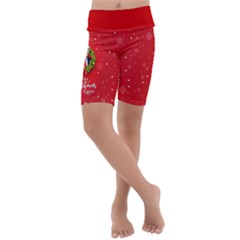 Make Christmas Great Again With Trump Face Maga Kids  Lightweight Velour Cropped Yoga Leggings by snek